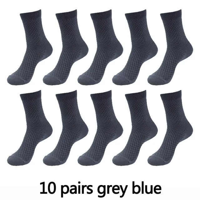 10 Pair, 5 Colour Bamboo Fiber Mens and Womens Bamboo Fibre Socks BULK