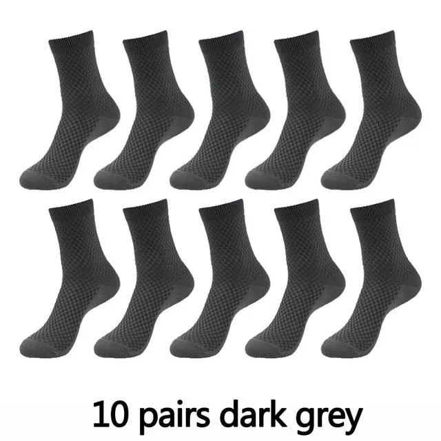 10 Pair, 5 Colour Bamboo Fiber Mens and Womens Bamboo Fibre Socks BULK