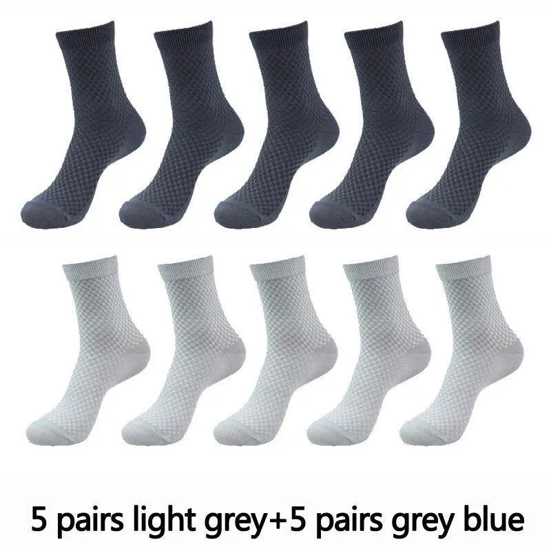 10 Pair, 5 Colour Bamboo Fiber Mens and Womens Bamboo Fibre Socks BULK