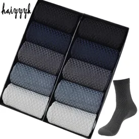 10 Pair, 5 Colour Bamboo Fiber Mens and Womens Bamboo Fibre Socks BULK