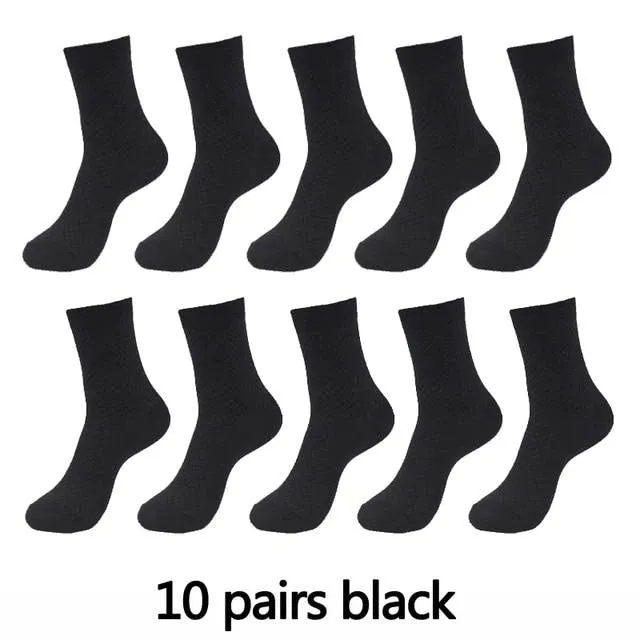 10 Pair, 5 Colour Bamboo Fiber Mens and Womens Bamboo Fibre Socks BULK