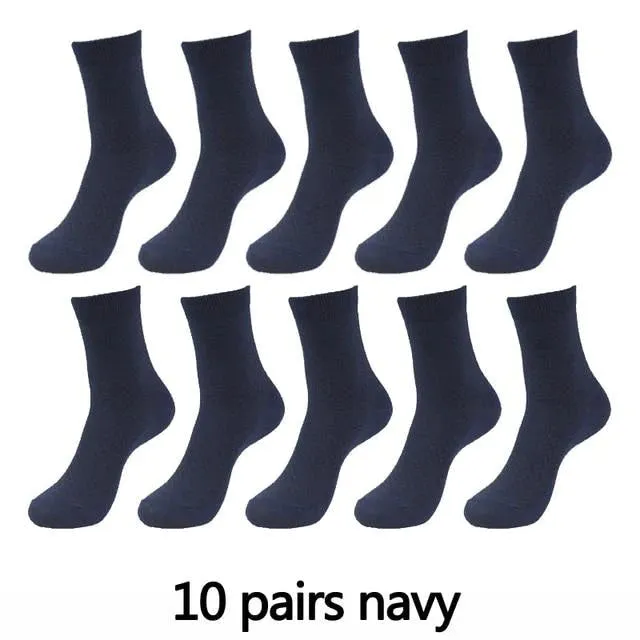 10 Pair, 5 Colour Bamboo Fiber Mens and Womens Bamboo Fibre Socks BULK