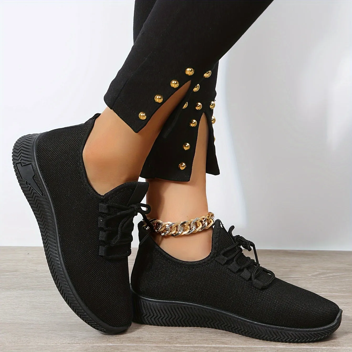 Breathable Womens Mesh Sports Shoes Lightweight LaceUp Sneakers