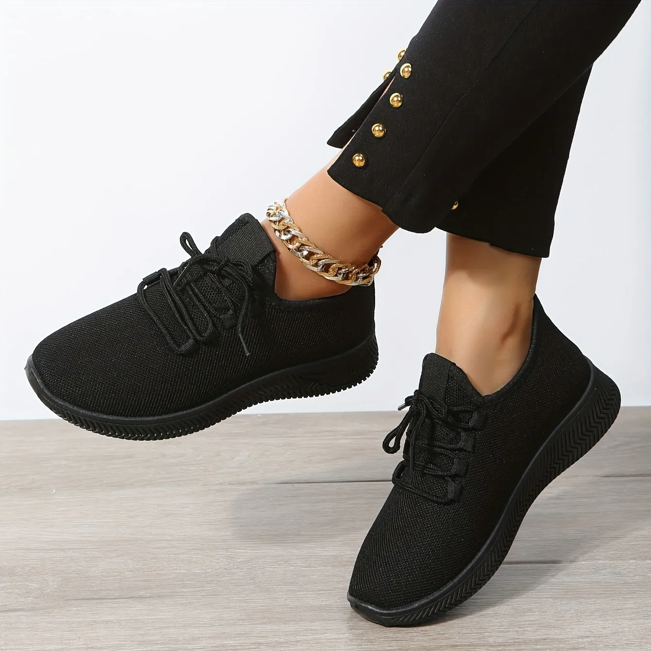 Breathable Womens Mesh Sports Shoes Lightweight LaceUp Sneakers