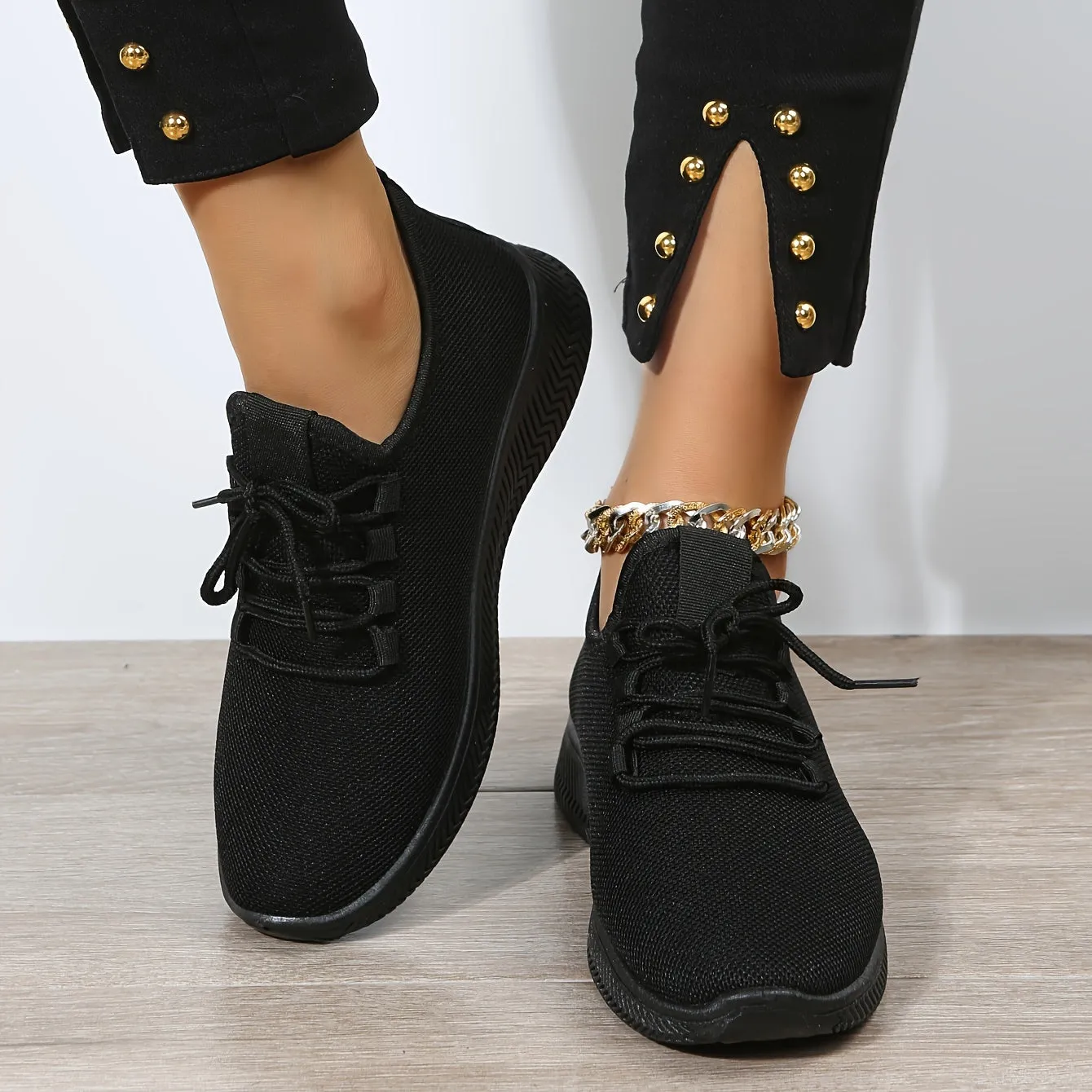 Breathable Womens Mesh Sports Shoes Lightweight LaceUp Sneakers