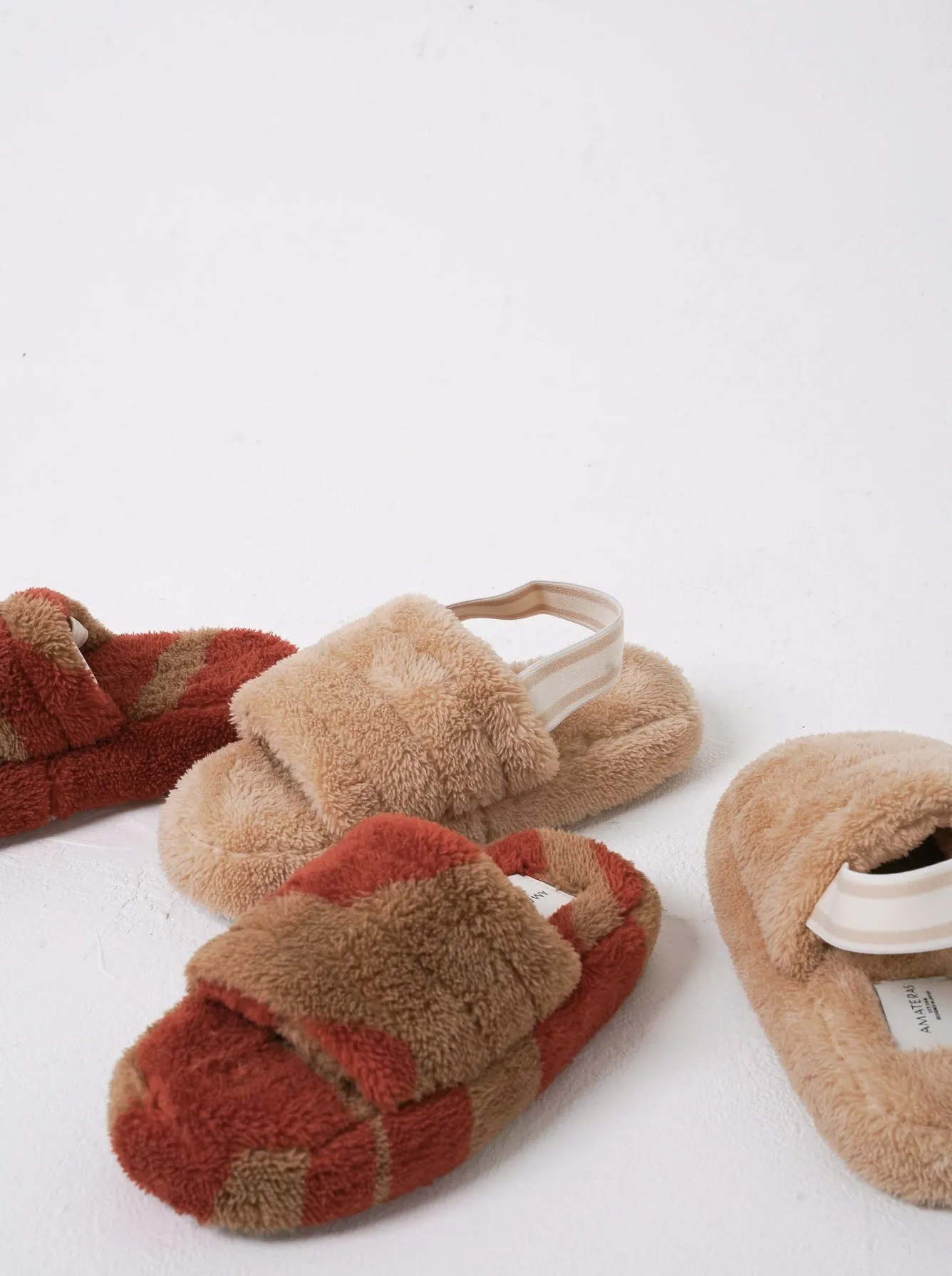 comfort fluffy slippers / 枯茶(brown)