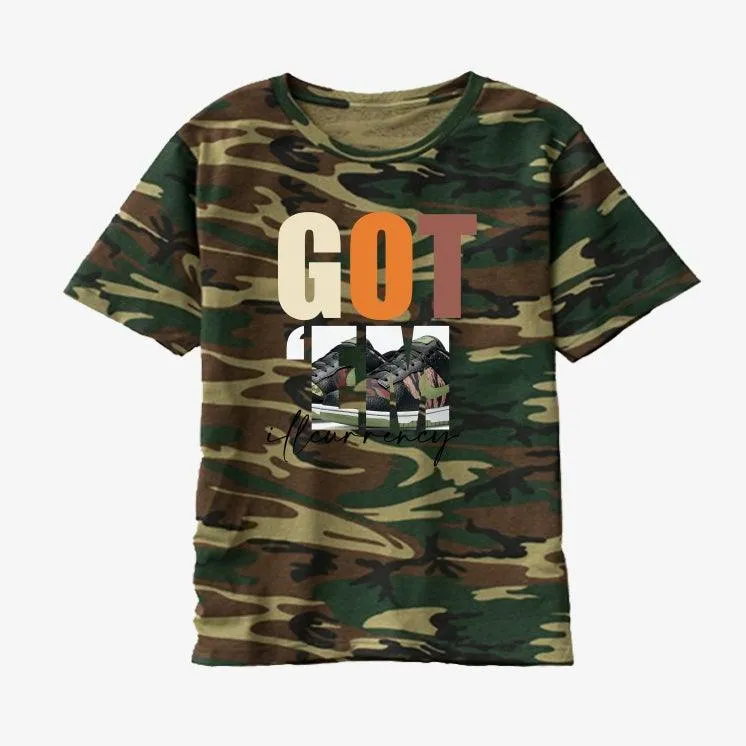 Nike Dunk Low ‘Crazy Camo’ Multi Camo Camo T-Shirt (Got Em)