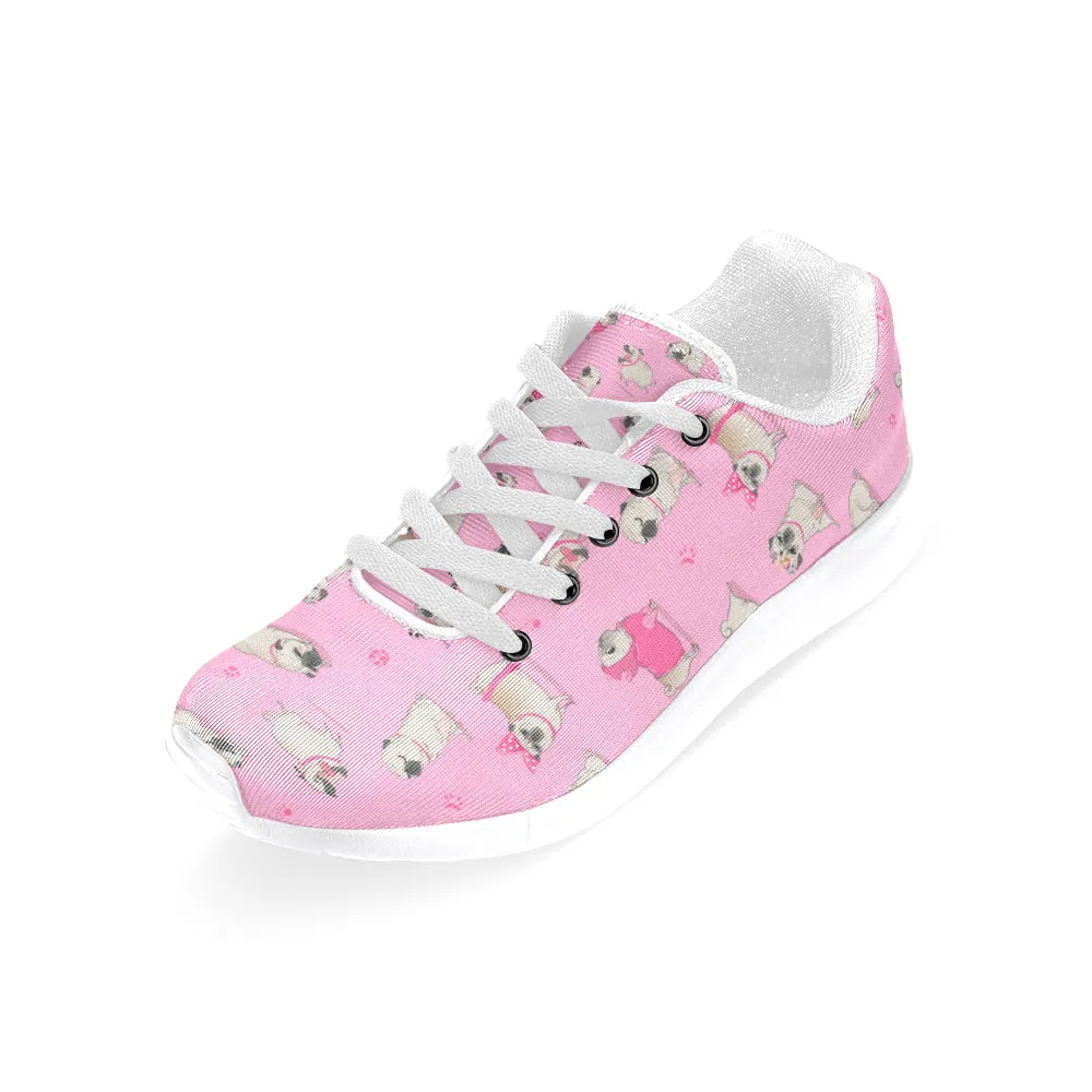Pug cute Pink Women’s Running Shoes