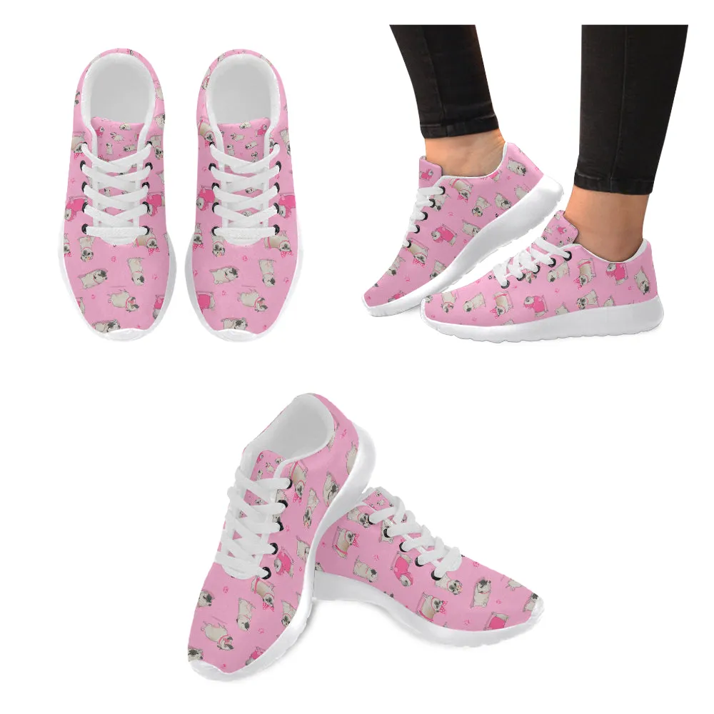 Pug cute Pink Women’s Running Shoes