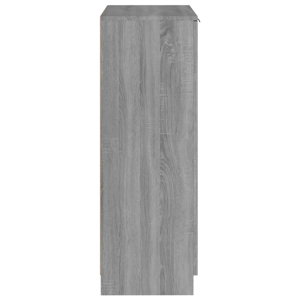 Shoe Cabinet Grey Sonoma 59x35x100 cm Engineered Wood