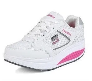 Slimming shoes women fashion leather casual shoes women Fitness Lady Swing Shoes Summer Factory Whose Top quality
