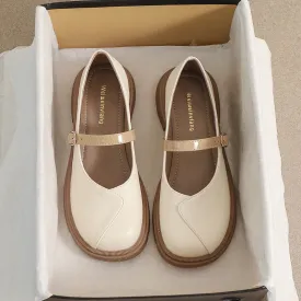 Women Casual Soft Buckle Patchwork Loafers